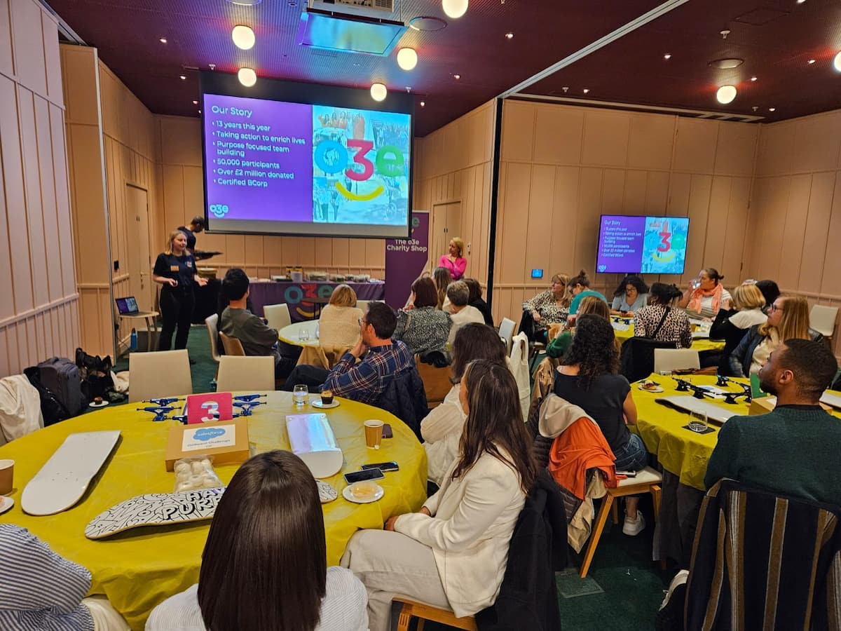 Event in meeting room showing a corporate social responsibility activity